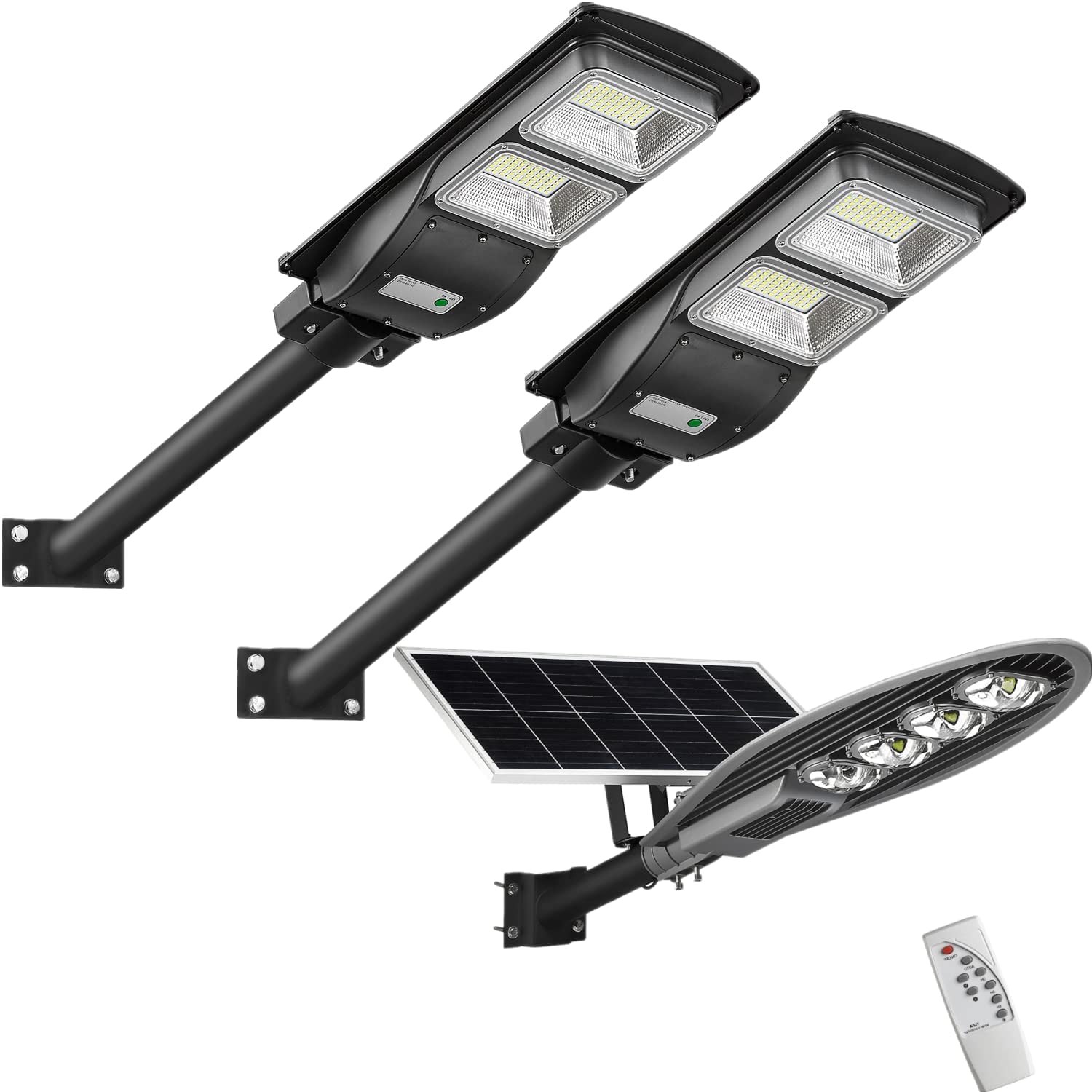 Lovus 6000K Solar Street Lights Outdoor - Waterproof Solar Powered Lamp with Dusk to Dawn Sensor for Garage, Parking Lot, Driveway, Garden & Pathway Lighting | Energy Efficient LED Security Light for Home & Commercial Use
