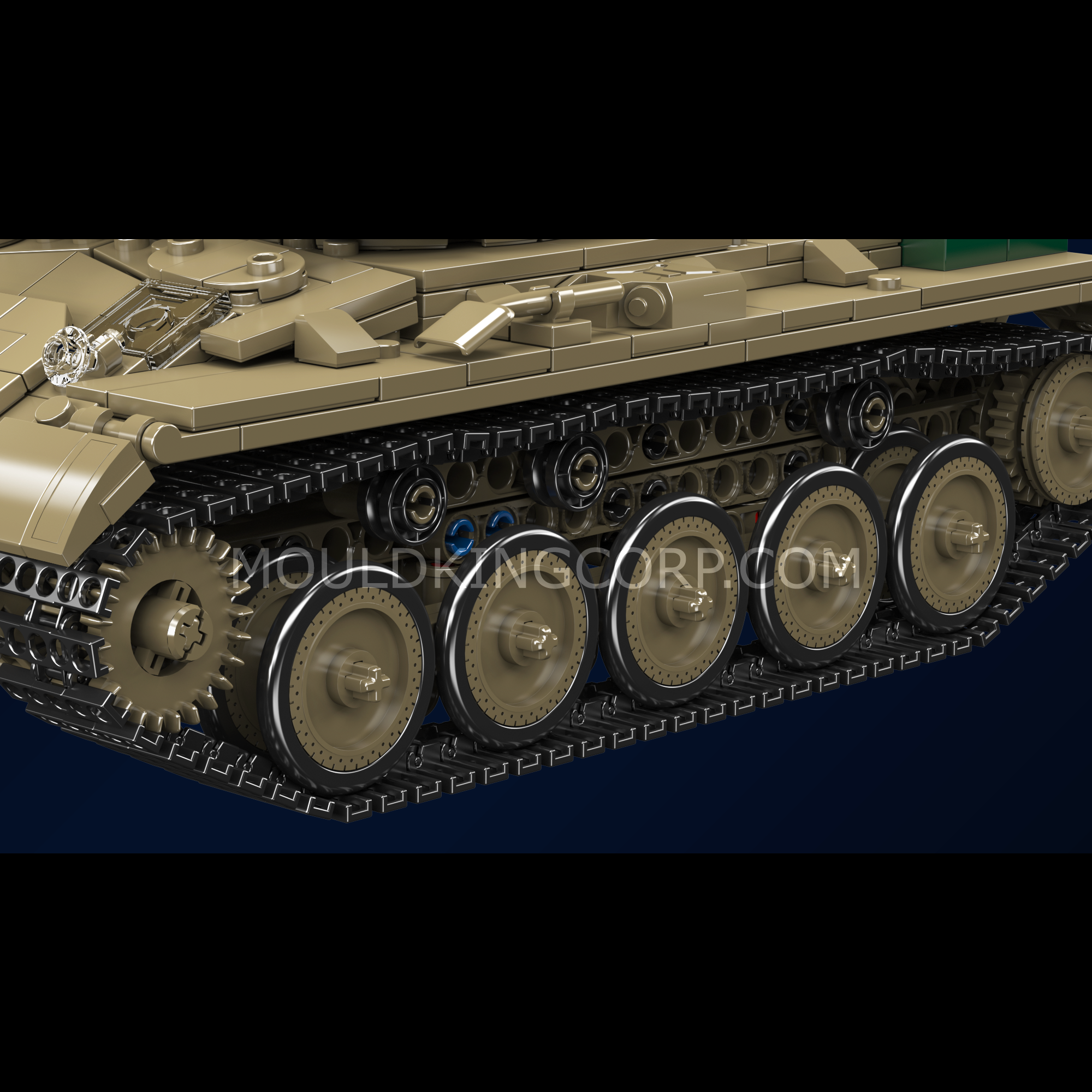 Mould King 20043 M24 Chaffee Tank Building Blocks Set - 932 Pieces Military Model Kit for Adults & Teens - Perfect for Collectors, Display & WWII Historical Enthusiasts