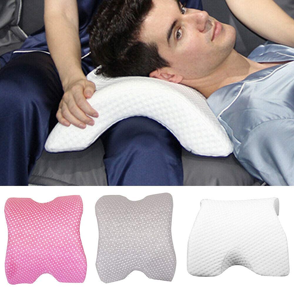 ALEVMOOM Memory Foam Cuddle Pillow - Arm & Neck Support Pillow for Side Sleepers, Couples & Cervical Pain Relief - Perfect for Travel, Office, Bed, Reading & Napping - Ideal for Back Pain, Pregnancy & Relaxation
