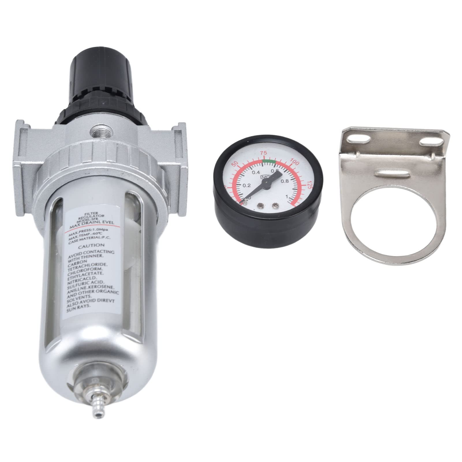 SFR300 Compressed Air Filter Regulator Combo - Automatic Pressure Regulation & Accurate Gauge for Pneumatic Tools - Industrial Grade Air Compressor Accessory - Perfect for Automotive Repair, Woodworking & Manufacturing Workshops