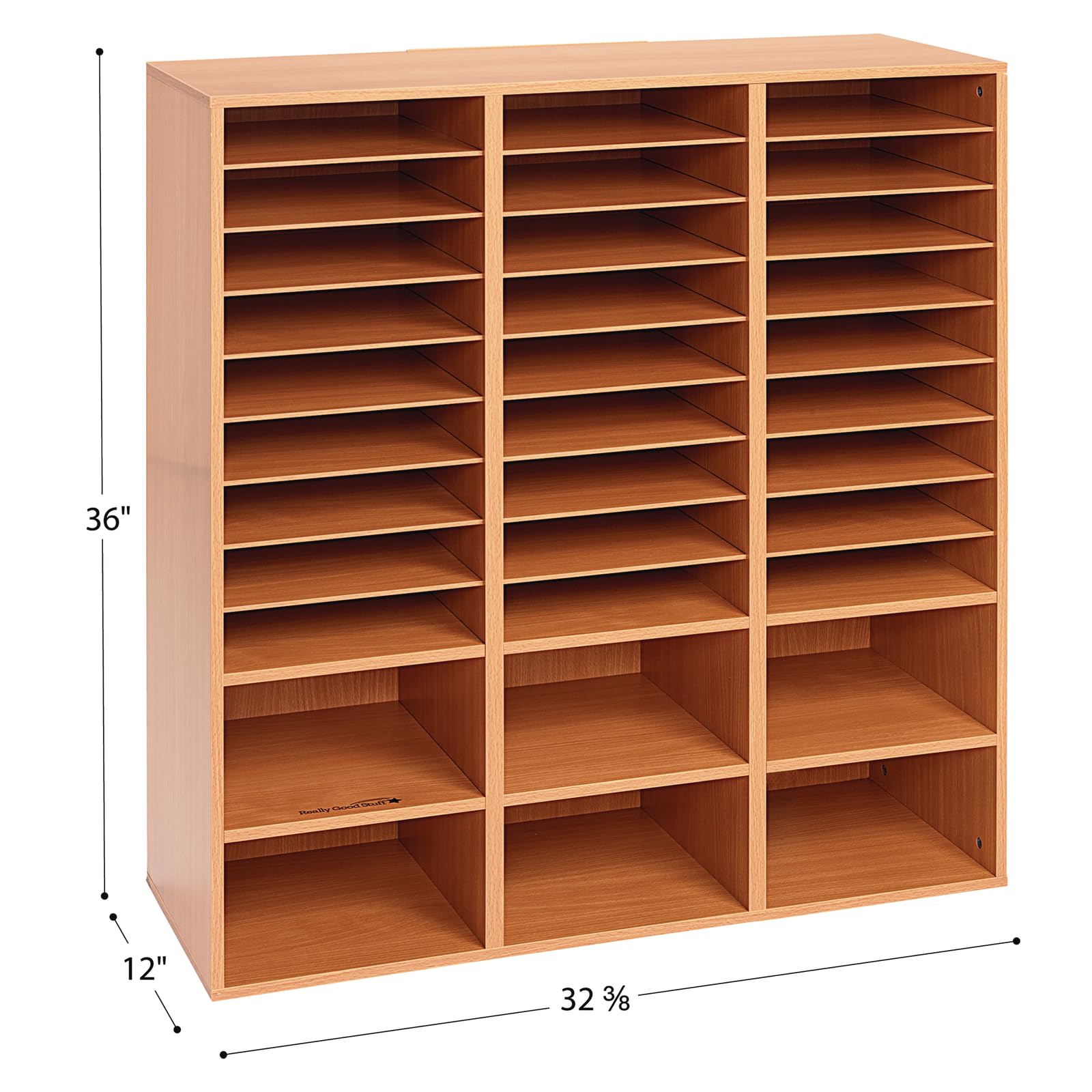 Really Good Stuff 27-Slot Mail Center with 6 Built-In Cubbies - Classroom & Office Organization Storage Solution for Letters, Papers & Supplies