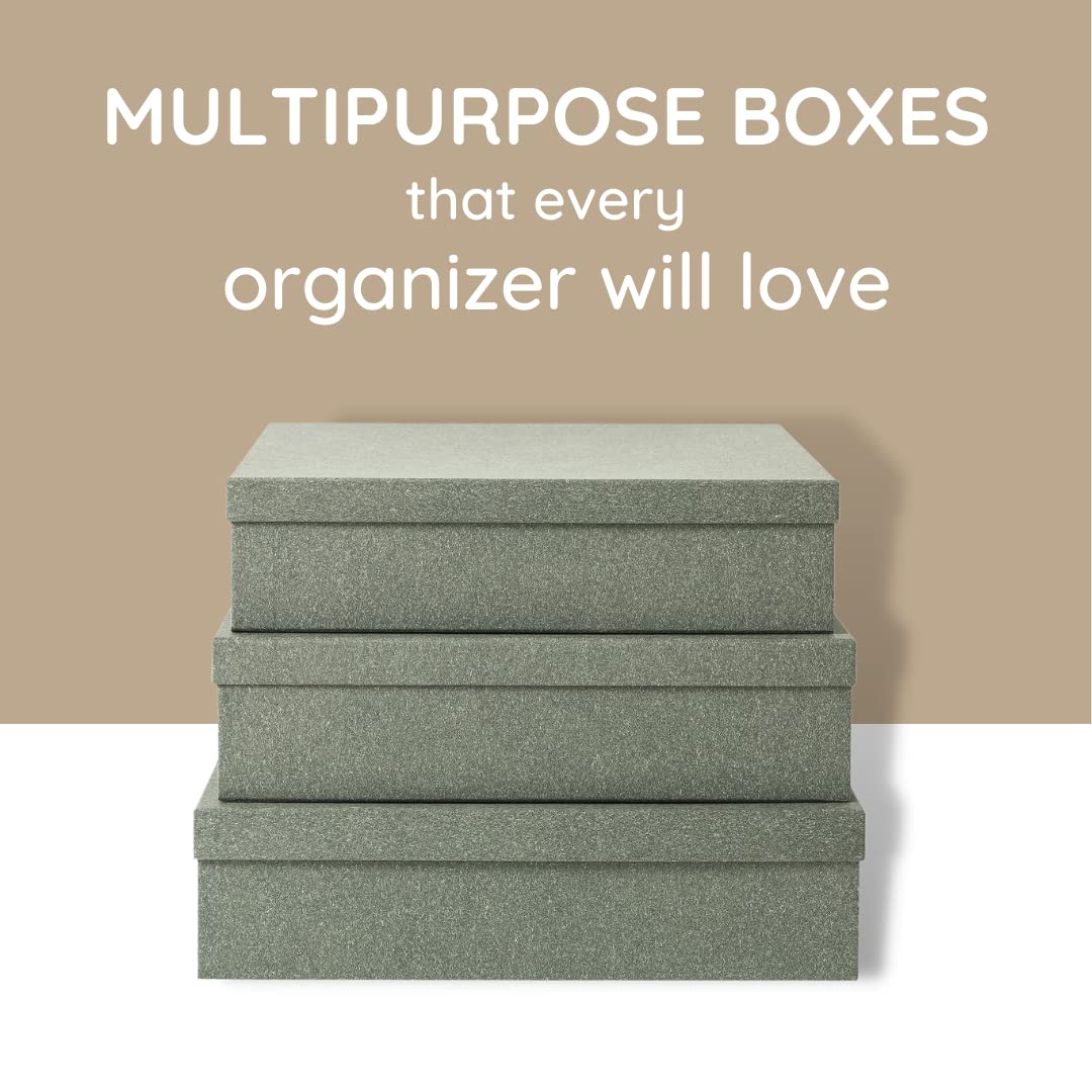 Decorative Storage Box Set for Keepsakes & Photos - Home & Office Organizer