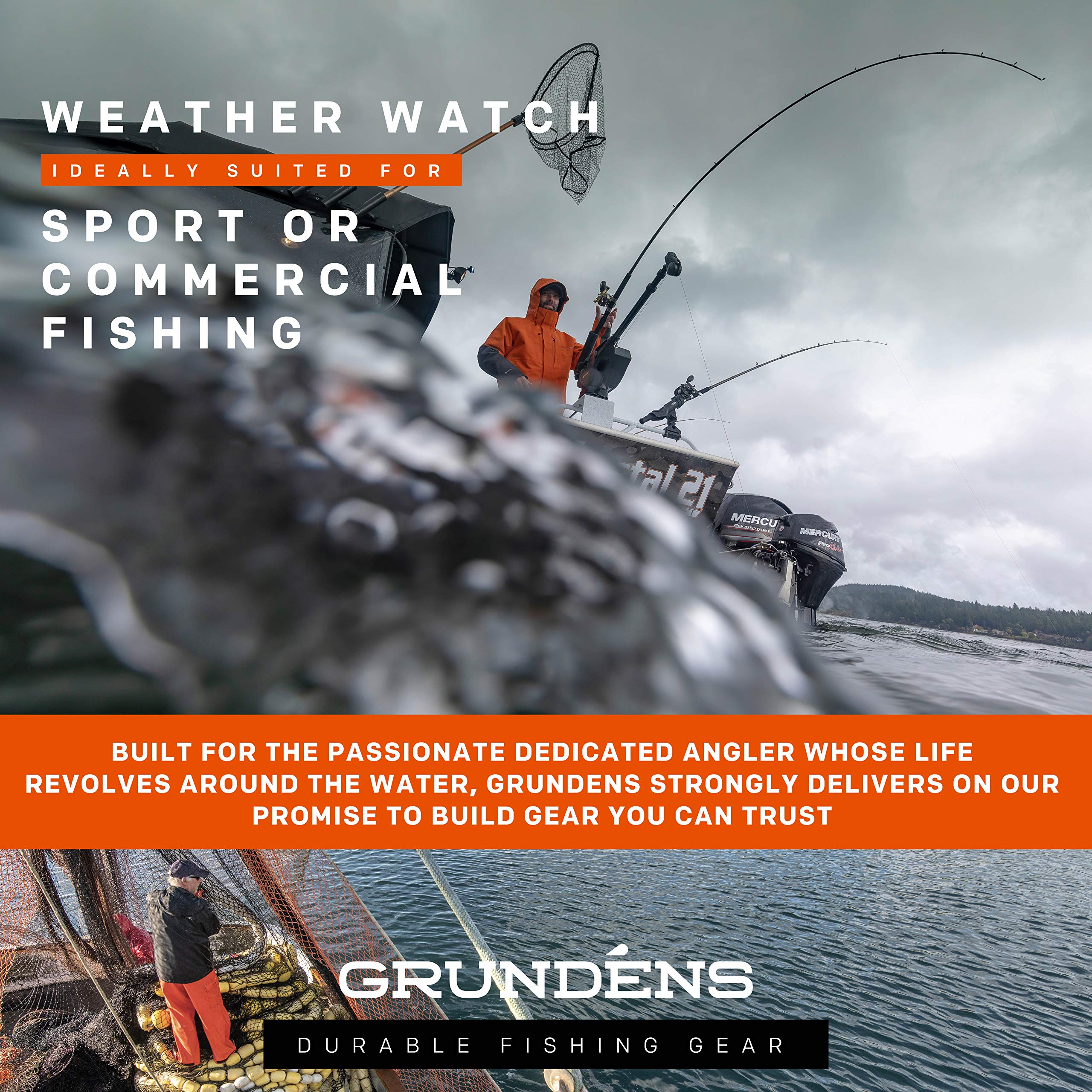Grundéns Weather Watch Hooded Fishing Jacket - Waterproof & Windproof Outdoor Gear for Fishing, Hunting & Hiking - Stay Dry in All Conditions