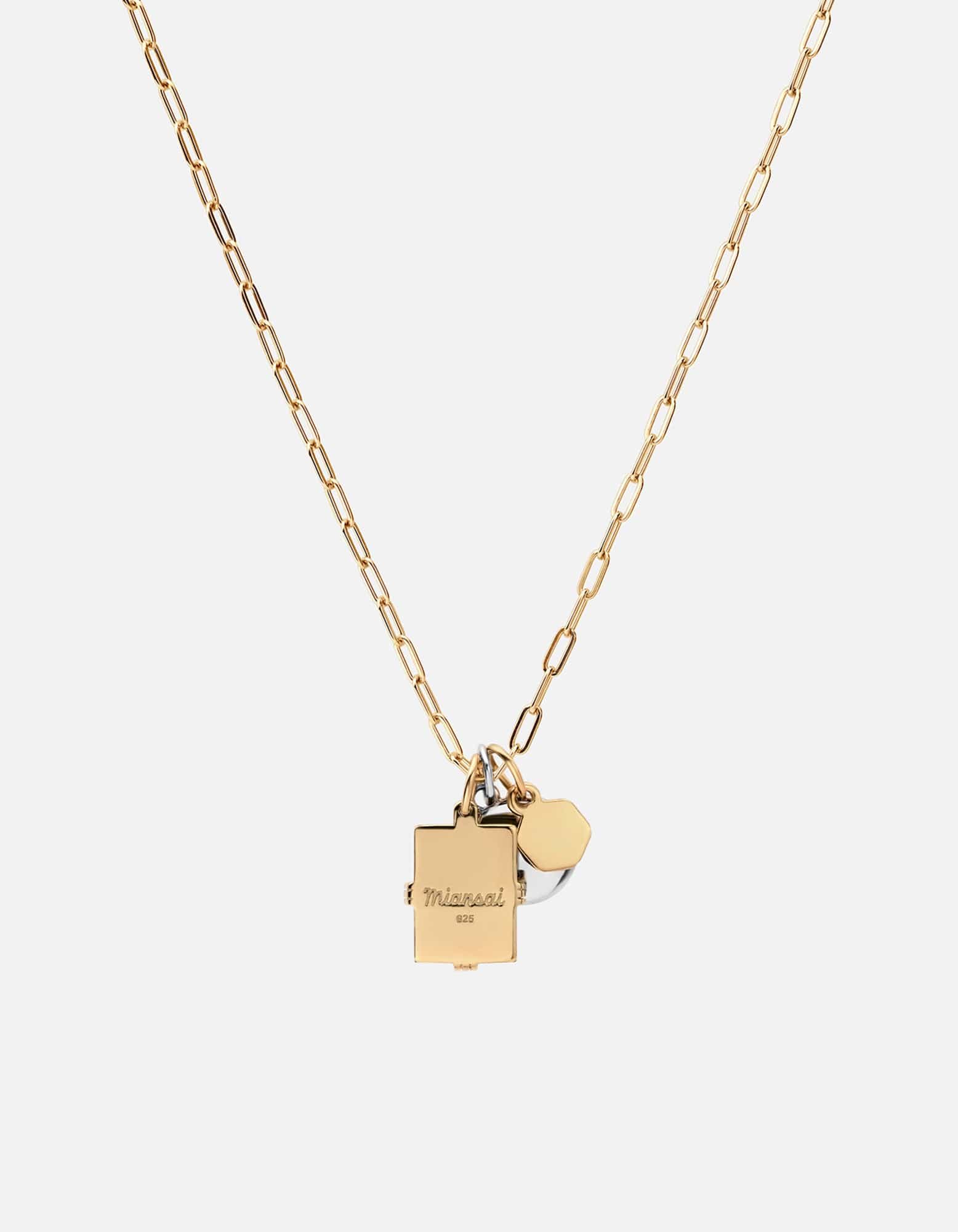 Lennox Trilogy Cable Chain Necklace - Sterling Silver, Gold Vermeil & Jasper Green Gemstone | Elegant Layering Jewelry for Women, Gift for Her, Everyday Wear & Special Occasions