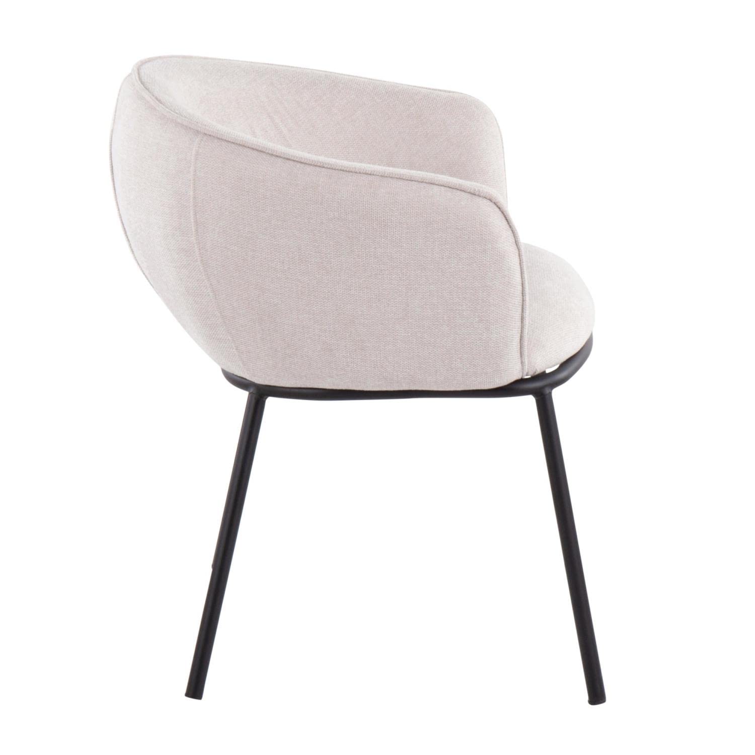 LumiSource Ashland Upholstered Dining Chair - Modern Kitchen & Dining Room Chair Set of 2, Comfortable Contemporary Seating for Home, Restaurant & Office Use