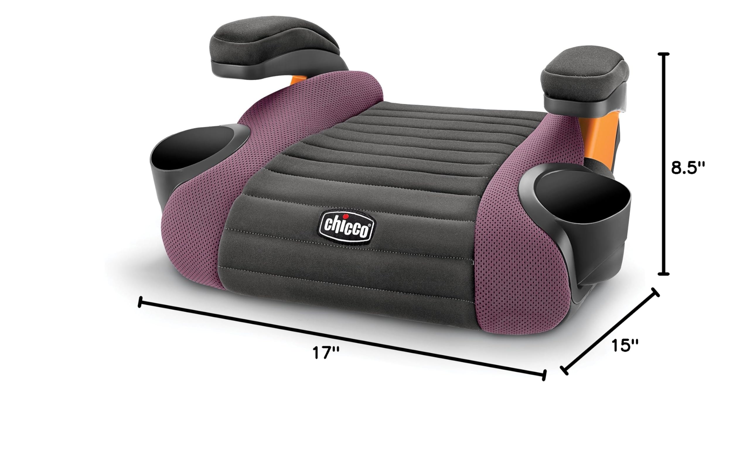Chicco GoFit Backless Booster Car Seat for Kids 40-110 lbs - Lightweight Travel Booster Seat Without LATCH - Grape Purple - Perfect for Road Trips & School Carpooling