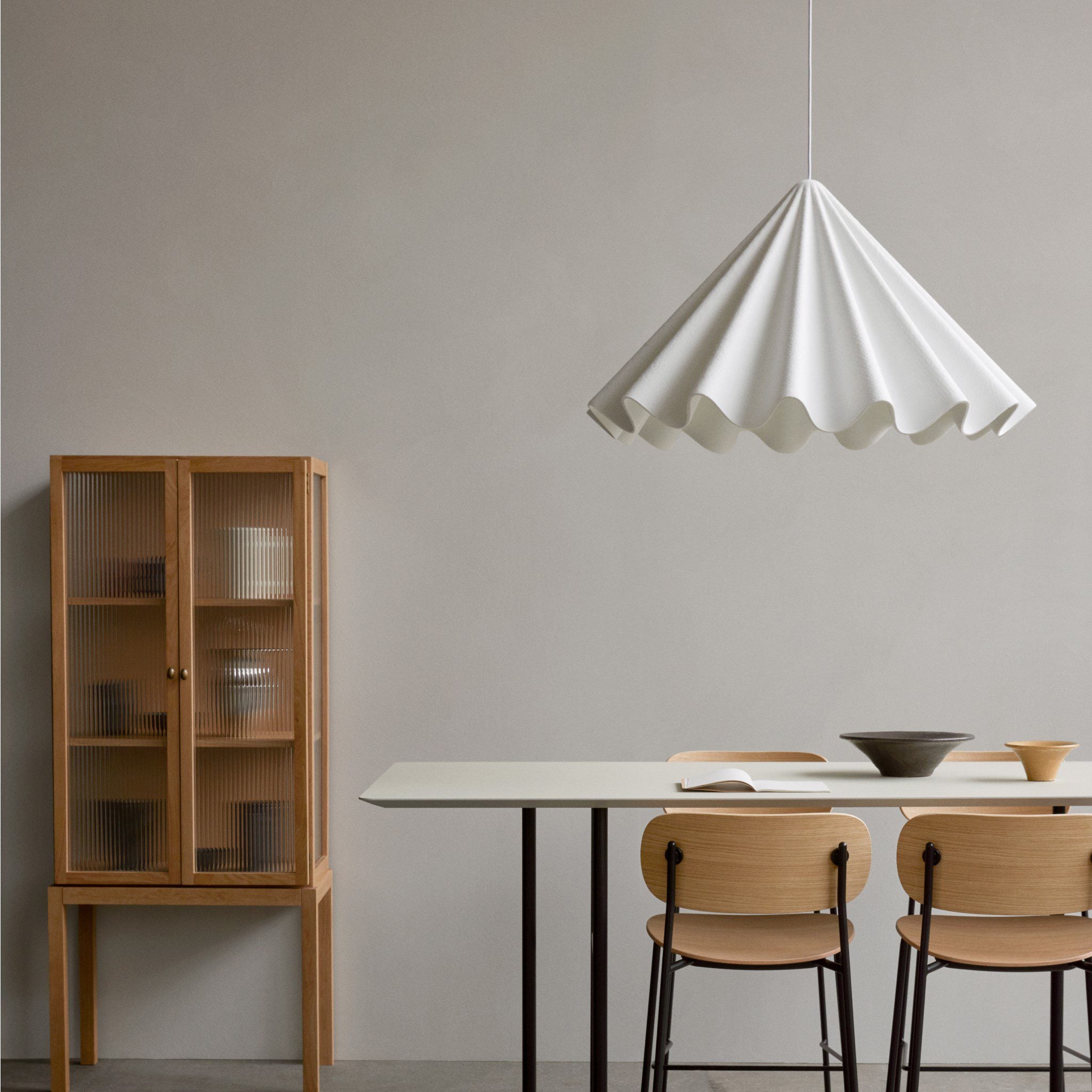 AUDO CPH 95cm Off White Dancing Pendant Light - Modern Scandinavian Ceiling Lamp for Living Room, Bedroom, or Dining Area