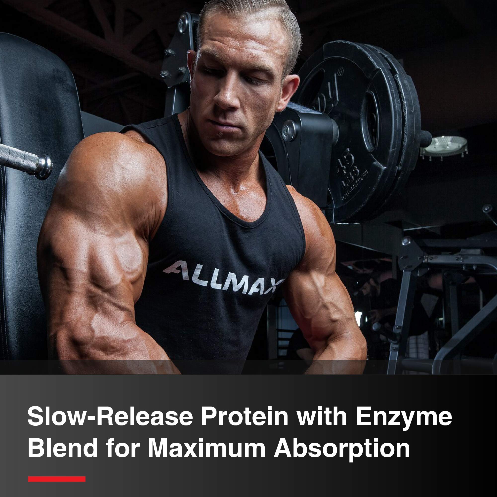 ALLMAX CASEIN-FX Protein Powder, Vanilla Flavor - 2 lb (25g Slow-Release Protein Per Scoop) - Low Carb, Zero Added Sugar - 27 Servings - Ideal for Nighttime Recovery & Muscle Growth