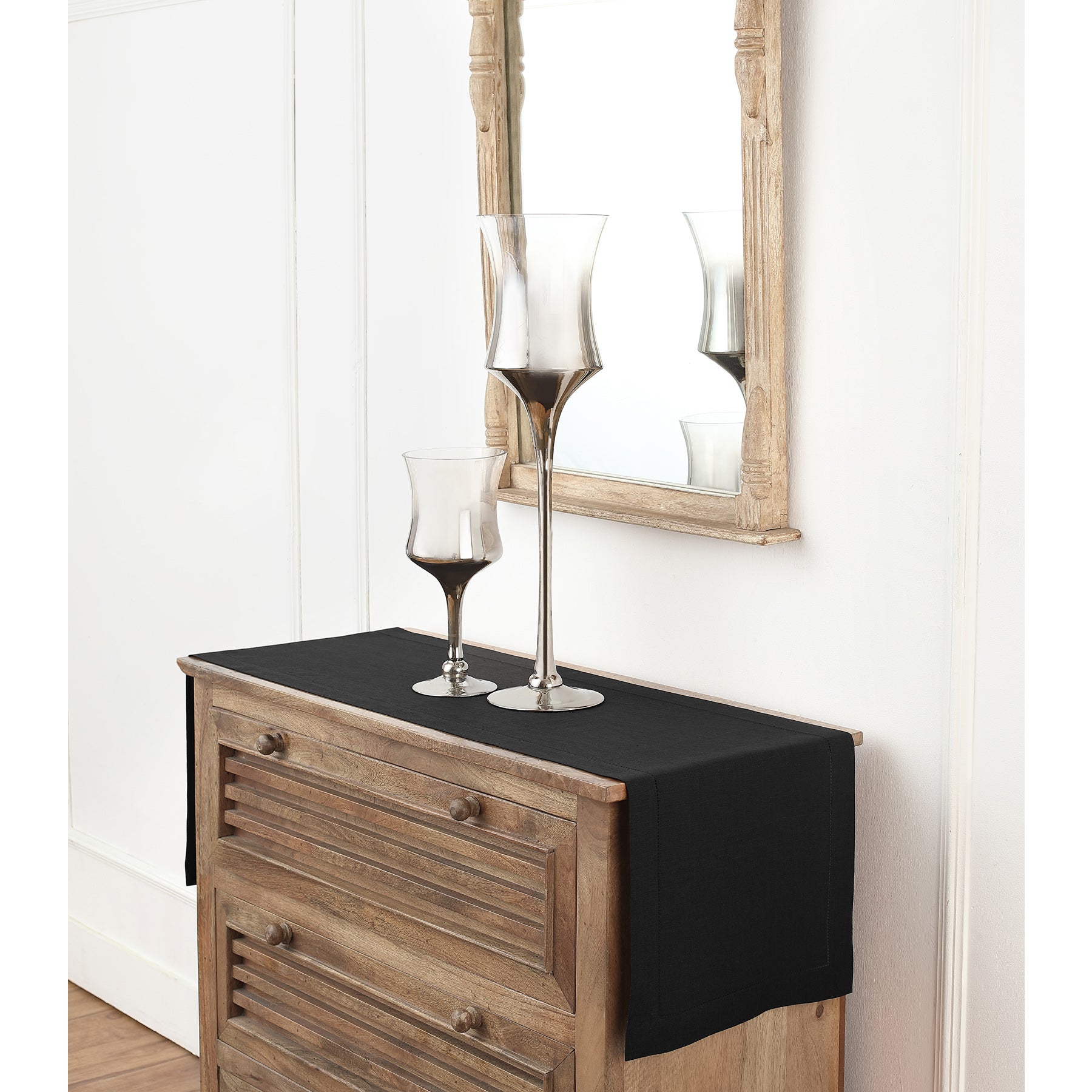 Elegant Classic Hemstitch Table Runner - Perfect for Dining Tables, Weddings & Home Decor - On Sale Now