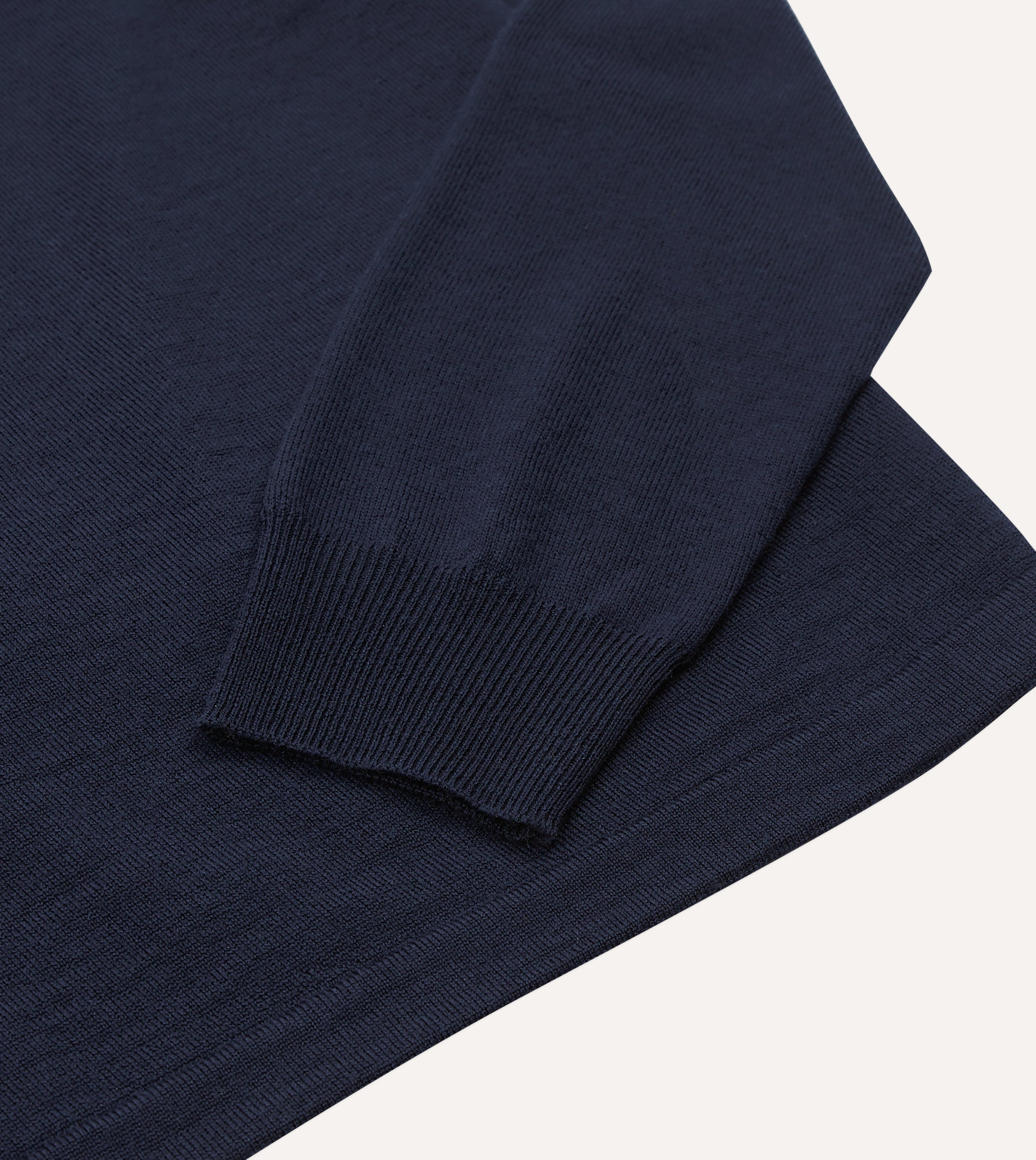 Premium Navy Blue Merino Wool Knitted Rugby Shirt for Men - Soft Breathable Winter Pullover for Rugby, Casual Wear & Outdoor Activities
