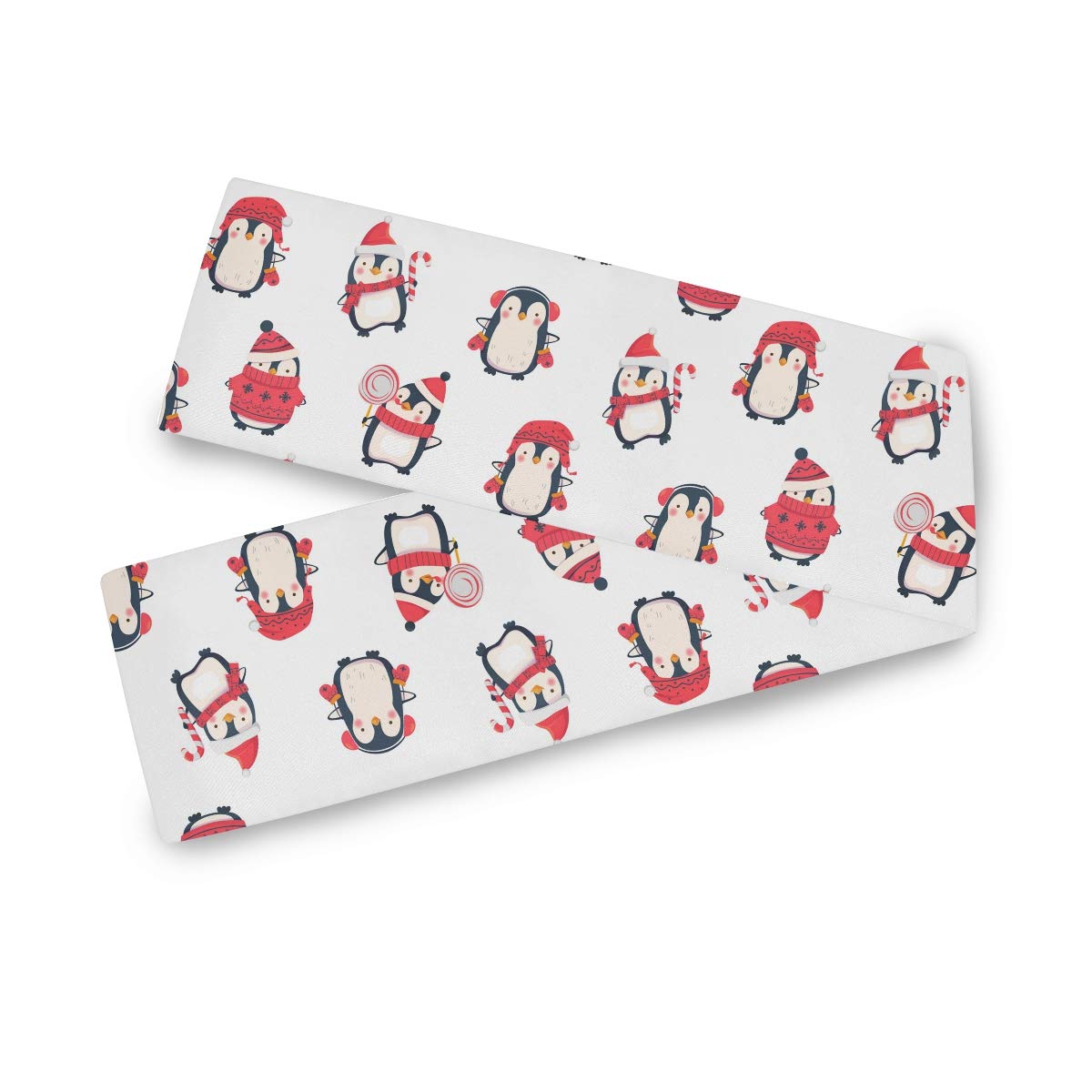 Festive Christmas Penguin Table Runner 13x90 Inch - Cute Animal Design Polyester Tablecloth for Dining, Kitchen, Office, Wedding & Party Decor - Perfect for Holiday Home Decor and Coffee Table Settings