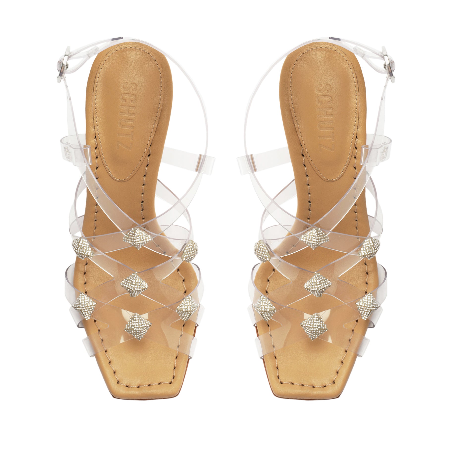 Georgia Vinyl Sandal with 3-Inch Heel - Women's Comfortable High Heel Sandals for Summer, Beach, and Casual Outings (Style: S2085101550008)