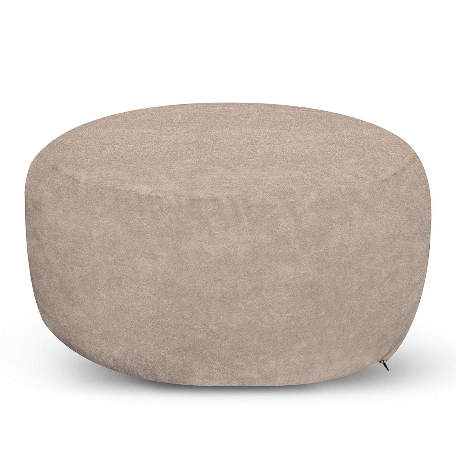 Ambesonne Faux Suede Ottoman Pouf - Digital Printed Grunge Texture Foot Rest with Removable Cover - Soft Decorative Pouf for Living Room, Dorm & Office - Cream | Perfect for Relaxing, Extra Seating & Home Decor