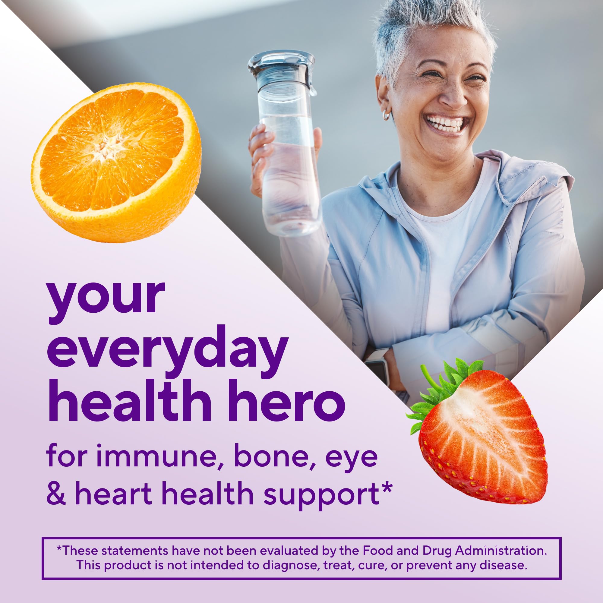 Vitafusion Women's 50+ Daily Multivitamin Gummies - 120 Count | Immune Support & Bone Health for Active Mature Women | Perfect for Busy Lifestyles & On-the-Go Nutrition