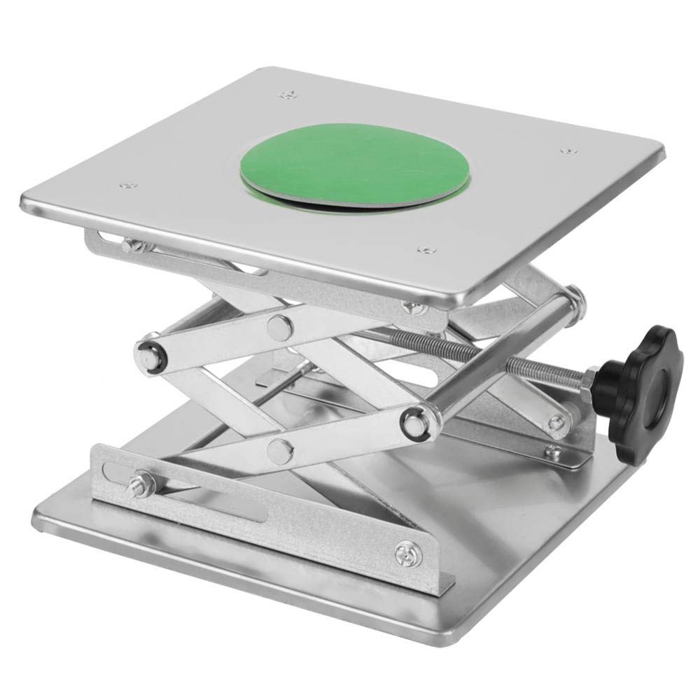 Stainless Steel Lab Jack 200x200x280mm - Height Adjustable Scissor Lift for Science Experiments, Lab Stand Support (15KG Capacity) - Perfect for Microscopes, Lab Equipment & Precision Work