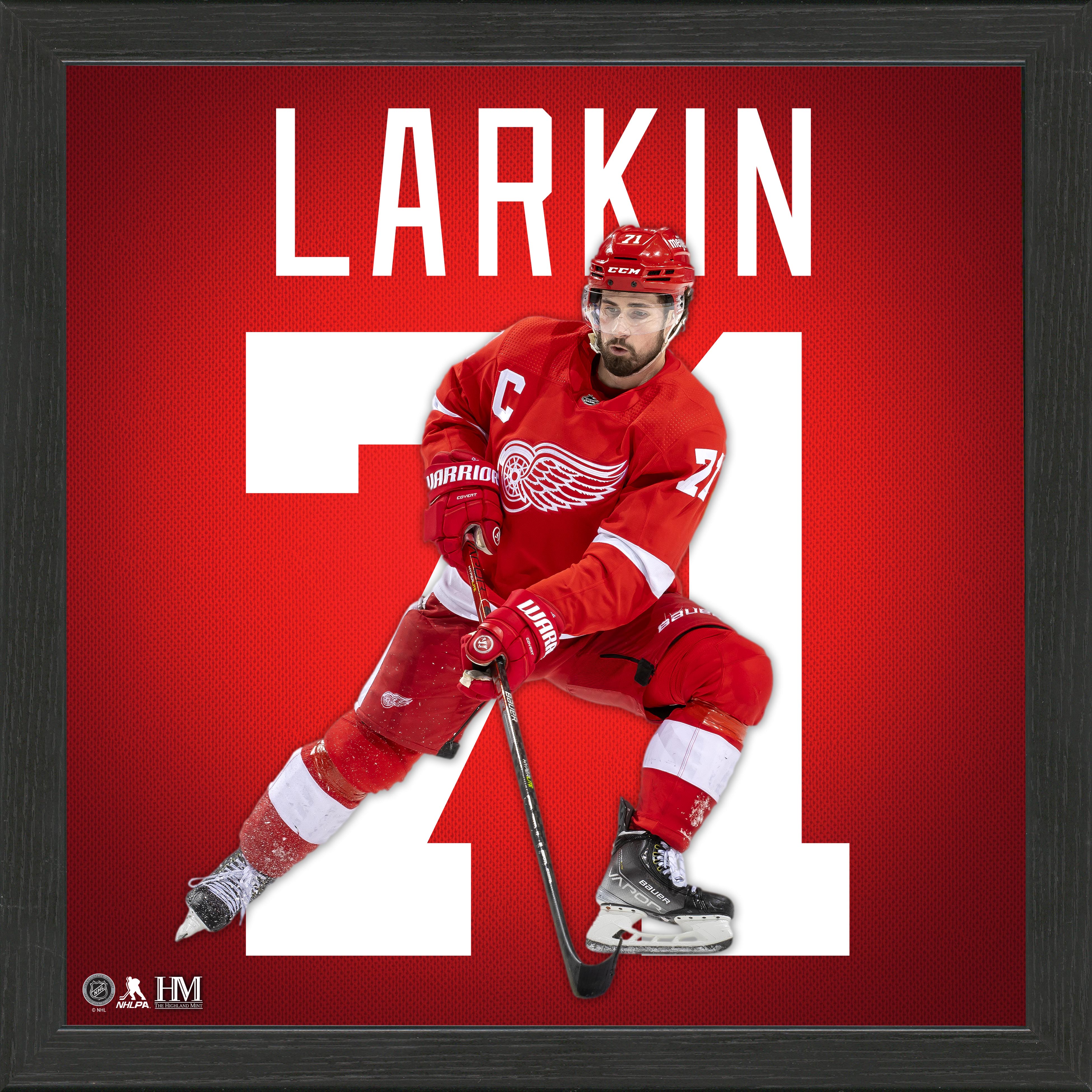 Dylan Larkin Detroit Red Wings IMPACT Jersey Display Frame - Perfect for Sports Memorabilia, Fan Cave Decor, and Hockey Gift Ideas