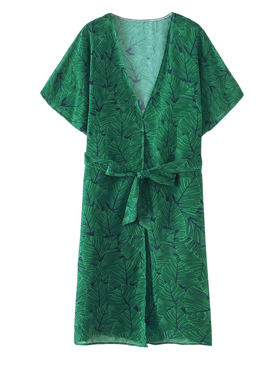 MayBuy Women's Summer Long Flowy Kimono Cardigan - Boho Chiffon Beach Cover Up Tops - Lightweight Open Front Cardigan for Beach, Pool, and Vacation Outfits