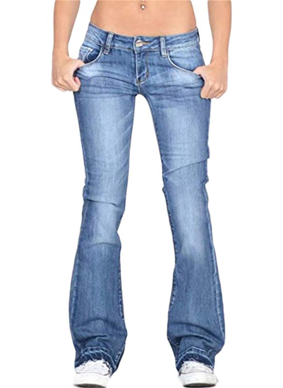 Andongnywell Women's High Rise Stretch Denim Jeans - Slimming Wide Leg Flare Bell Bottoms for Casual & Office Wear | Comfortable Fashion Pants for Everyday Outfits