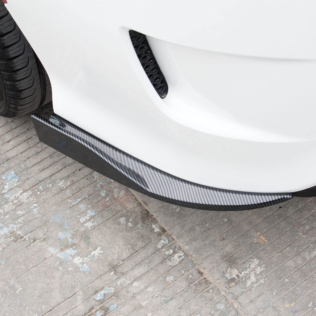 Carbon Fiber Rear Bumper Spoiler Lip for Dodge Charger 2015-2021 - Black Diffuser Splitter Protector | Enhances Aerodynamics & Style for Street Racing & Car Shows