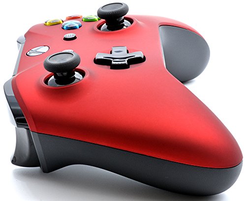 Rapid Fire Custom Modded Controller for Xbox One S/X - 40 Mods Compatible with Call of Duty, Fortnite & Major Shooter Games (3.5mm Jack, Soft Touch Red) - Perfect for Competitive Gaming & Esports Tournaments
