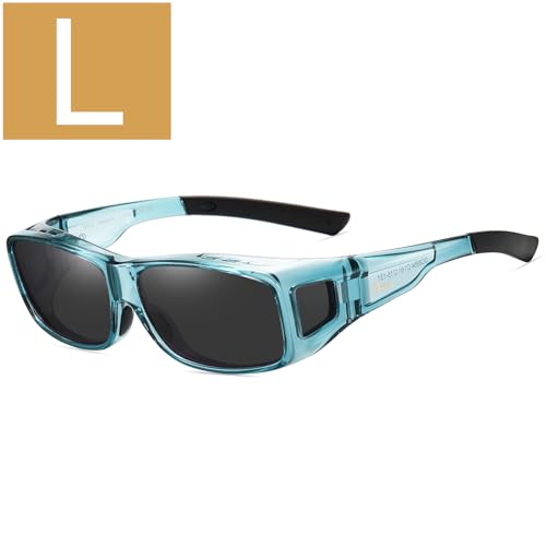L Size Clear Blue Frame Grey