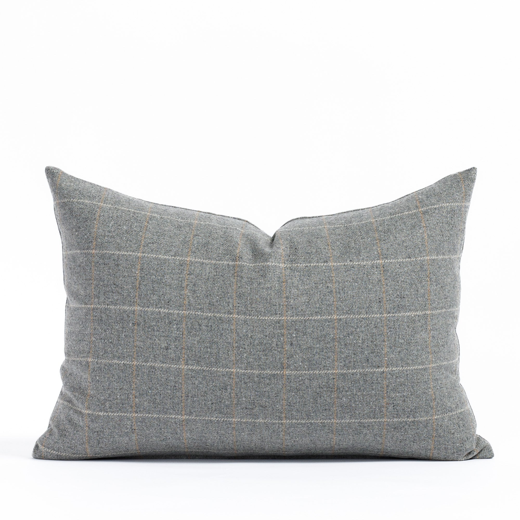 Addison Plaid 14x20 Lumbar Pillow Cover in Flagstone - Decorative Throw Pillow for Sofa, Bed & Home Decor