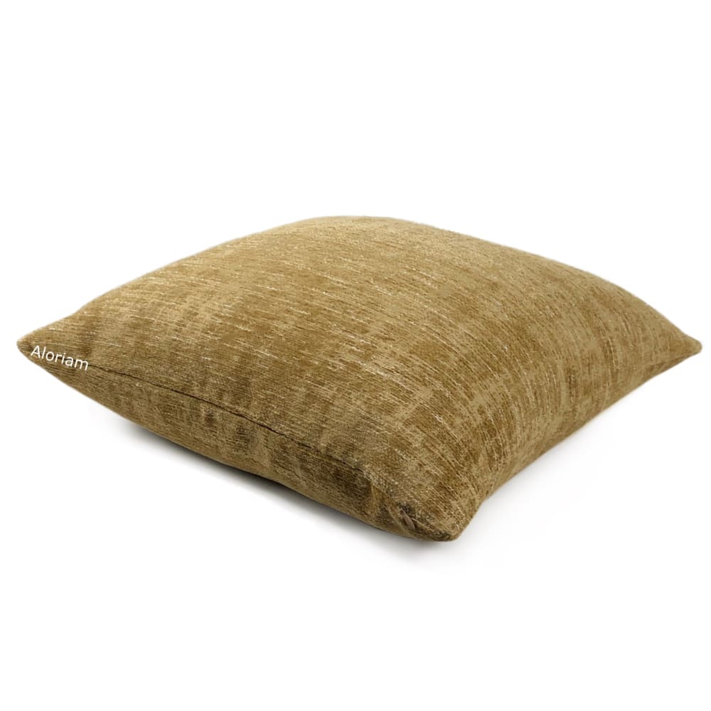 Knox Camel Brown Slub Textured Chenille Pillow Cover - Soft & Cozy Decorative Throw Pillow Case for Living Room, Bedroom, Sofa & Couch