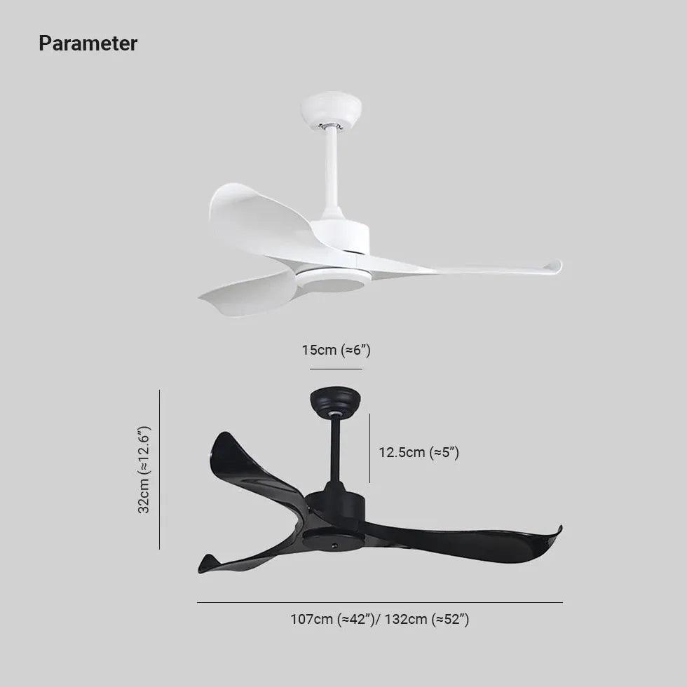 Modern Black Ceiling Fan with Light - Energy Efficient Kitchen Fan for Home & Dining Room - Perfect for Cooking, Entertaining & Relaxing