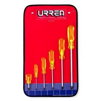 URREA 6-Piece Screwdriver Set with PH Amber Handles (9600A) - Perfect for Home Repairs, DIY Projects, and Professional Use