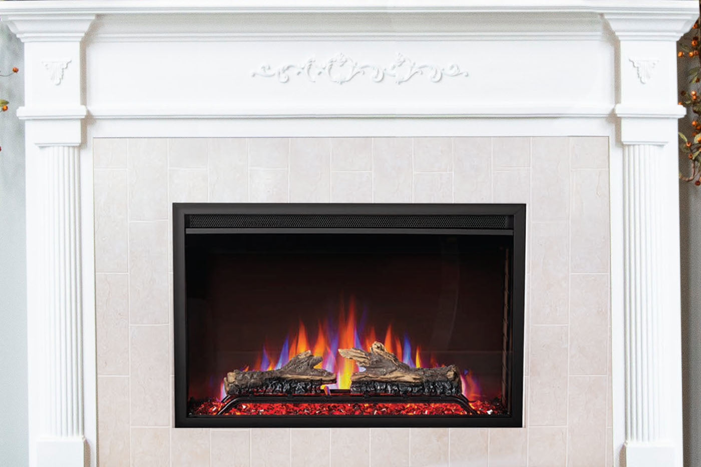 Napoleon Cineview 30-Inch Electric Fireplace Insert - Realistic Flame Effect for Cozy Home Heating & Ambience - Perfect for Living Rooms, Bedrooms & Offices