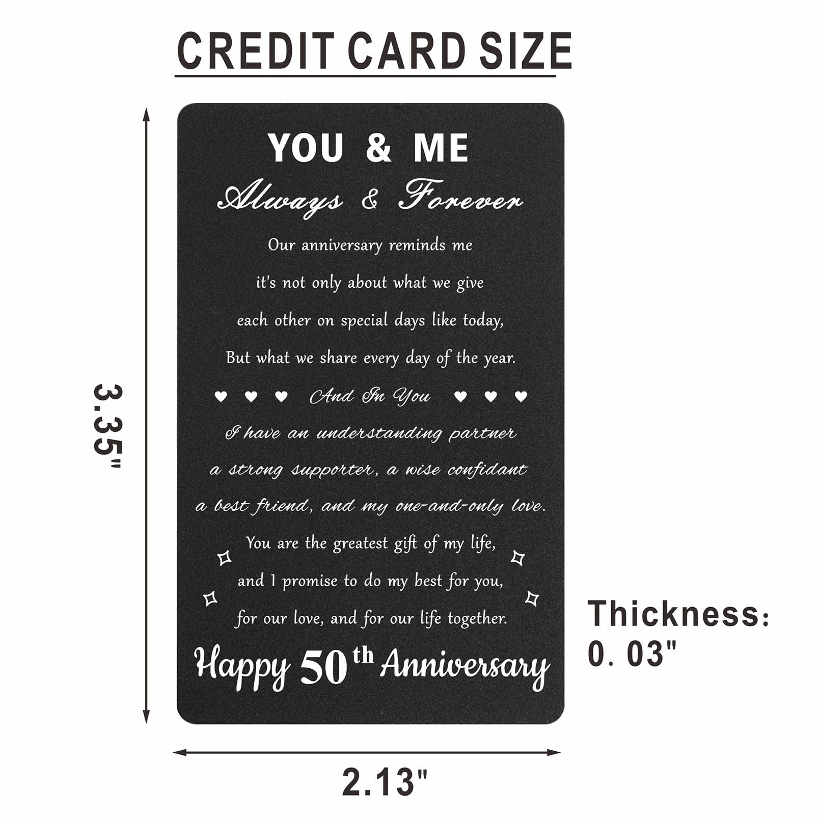 Personalized 50th Anniversary Card Gift for Couples - Golden Wedding Keepsake with Custom Names - Perfect for 50 Year Wedding Anniversary Celebrations, Parties & Romantic Surprises