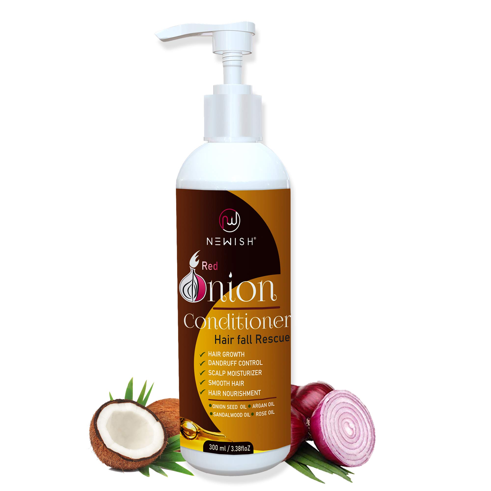 Natural Onion Hair Conditioner for Hair Growth & Scalp Care - 300ml for Women & Men | Promotes Thicker, Stronger Hair | Perfect for Daily Use & Damaged Hair Repair