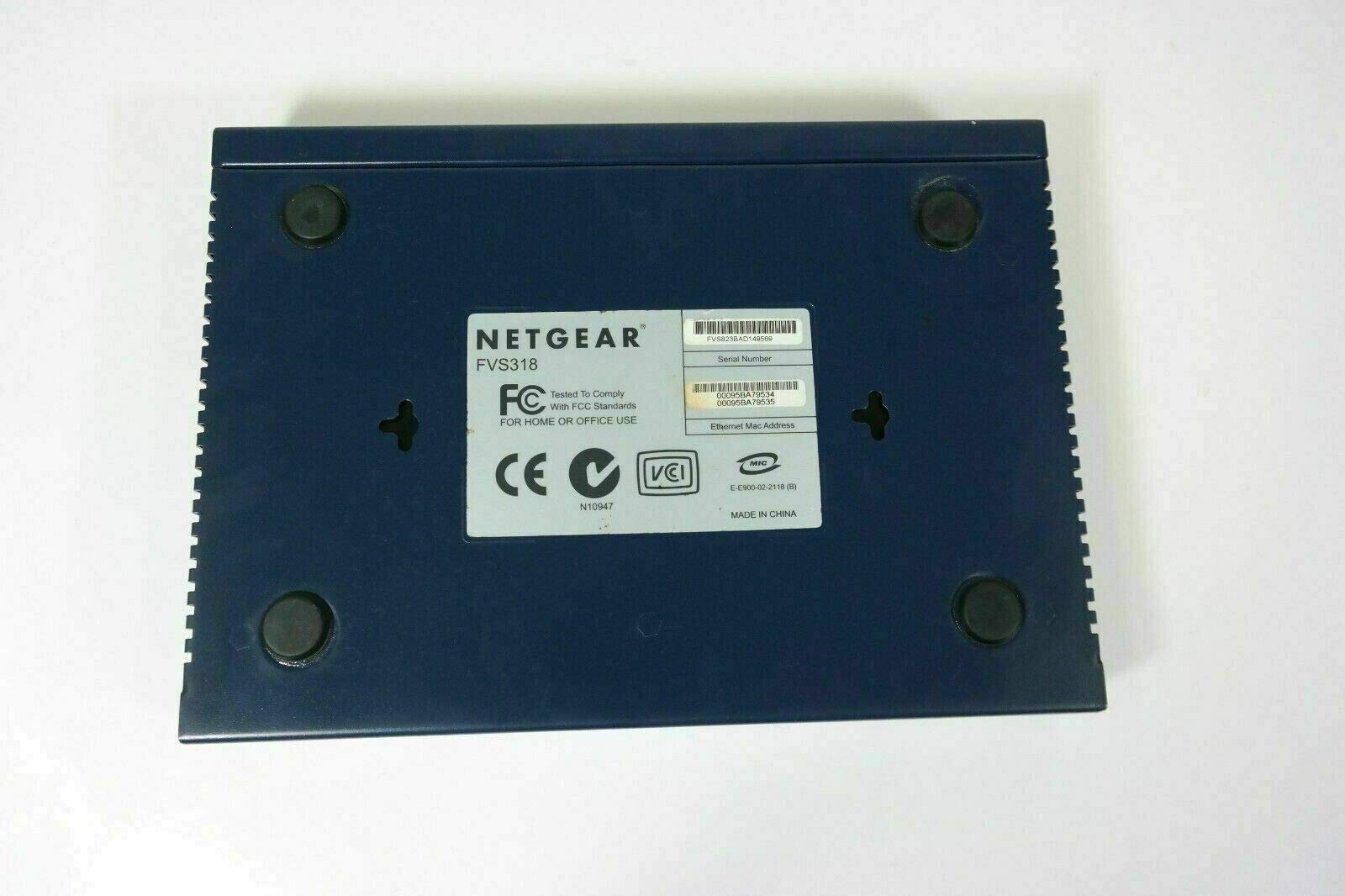NETGEAR FVS318 ProSafe VPN Firewall Router with 8-Port 10/100 Mbps Switch - Secure Business Network Solution for Small Offices & Remote Work