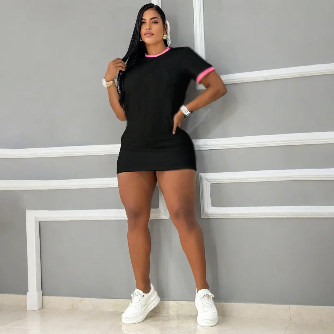 Embroidered Short Sleeve Dress for Women - Floral Summer Casual Dress - Perfect for Beach, Party, and Everyday Wear