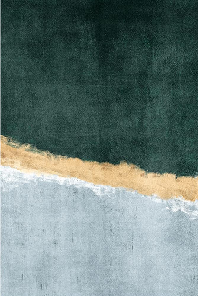 Emerald Green Washable Low Pile Rug 2x3 - Modern Abstract Indoor Outdoor Carpet for Living Room, Bedroom, Dining Room, Home Office & Playroom | Perfect for Contemporary Homes & High Traffic Areas