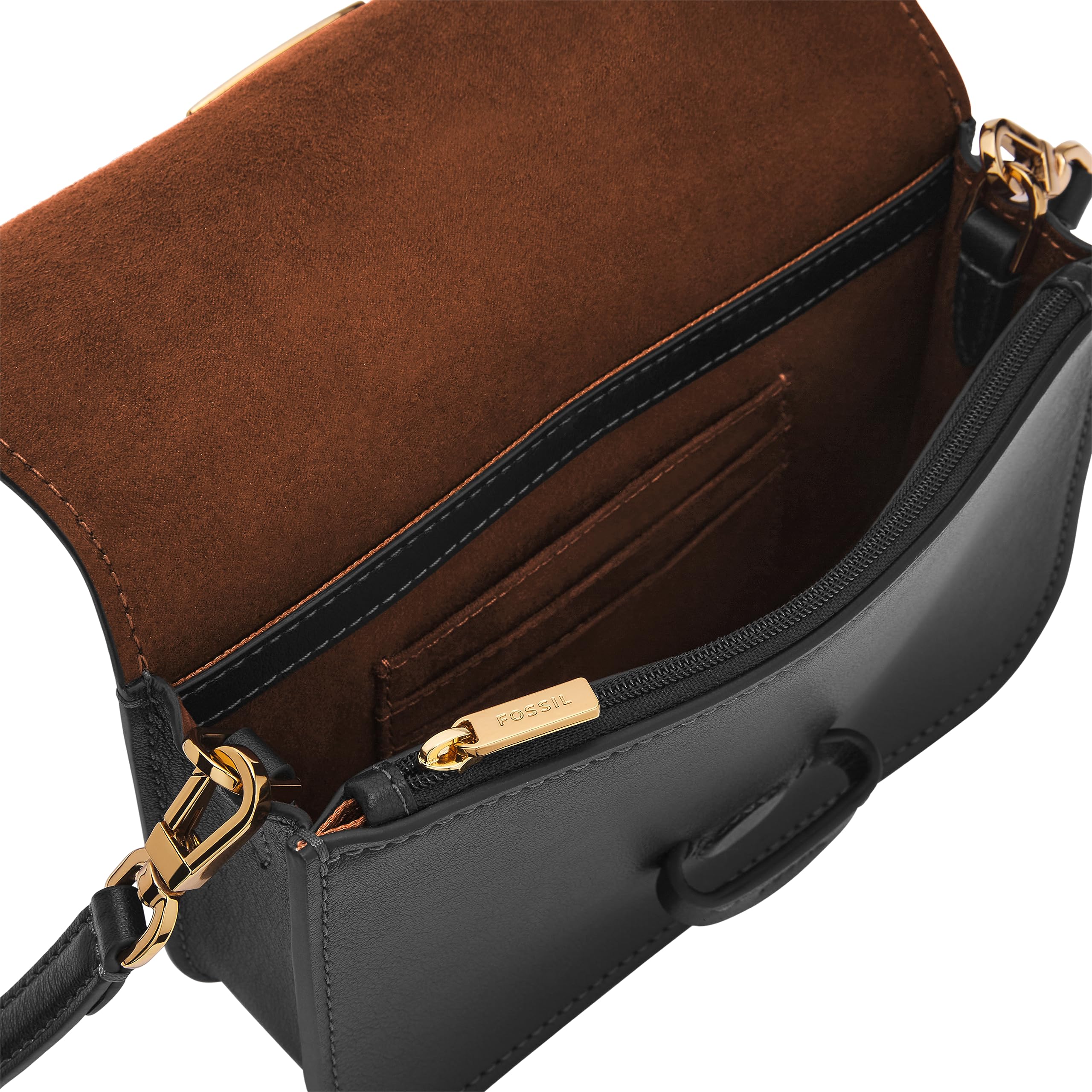 Fossil Women's Lennox Leather Crossbody Bag - Small & Large Flap Purse for Everyday Use, Work, Travel & Casual Outings
