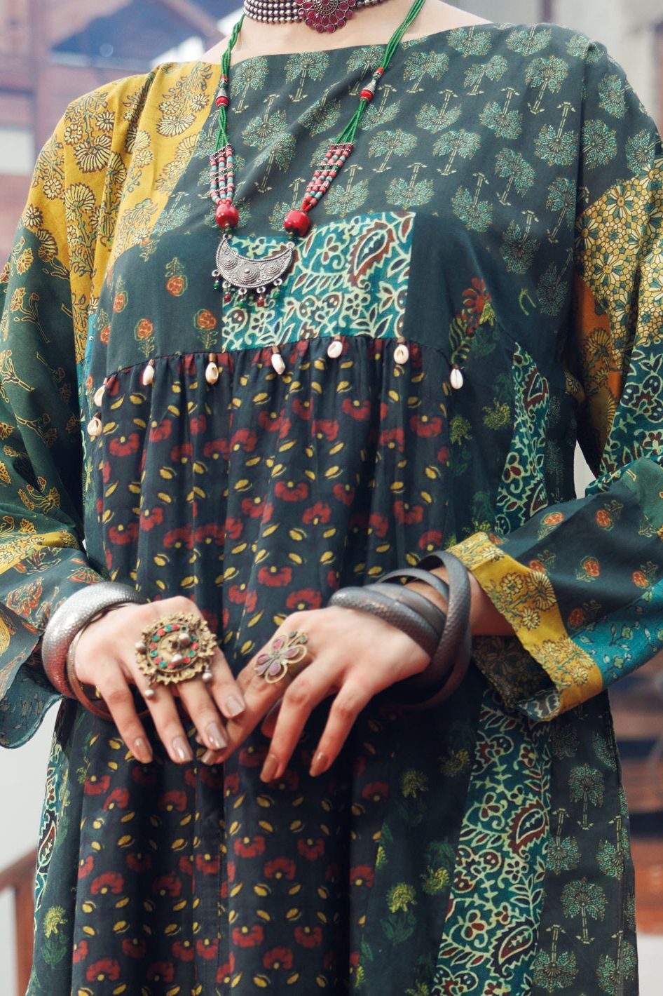 Stylish Cambric Green Kurti by Almirah - Comfortable Ethnic Wear for Women - Perfect for Festivals, Parties & Casual Outings