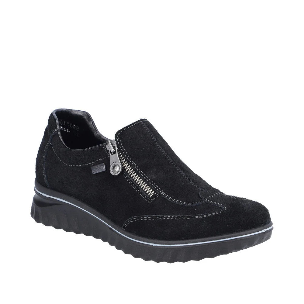 Rieker 59071 Black Women's Comfortable Slip-On Shoes - Perfect for Work, Casual Wear & Travel