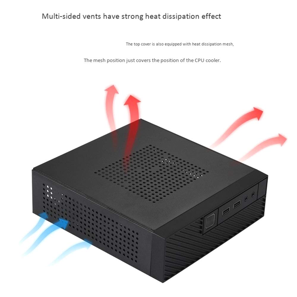 Pmandgk ITX Computer Case M06 - Compact Mini PC Case for HTPC, Industrial Control & Gaming Desktop - Perfect for Home Theater, Office & Small Space Setups
