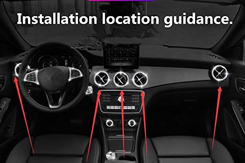 Stylish Rhinestone Air Vent Covers for Mercedes Benz A200 B200 GLA250 CLA250 (2015-2019) - Car Bling Accessories to Decorate Your AC Vents | Perfect for Car Customization & Luxury Interior Upgrades