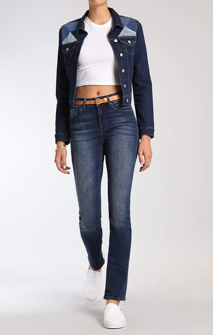 Mavi Women's Kendra High Rise Straight Boyfriend Jeans - Stretch Denim Pants for Women - Comfortable & Machine Washable Jeans - Perfect for Casual Wear, Office & Weekend Outings