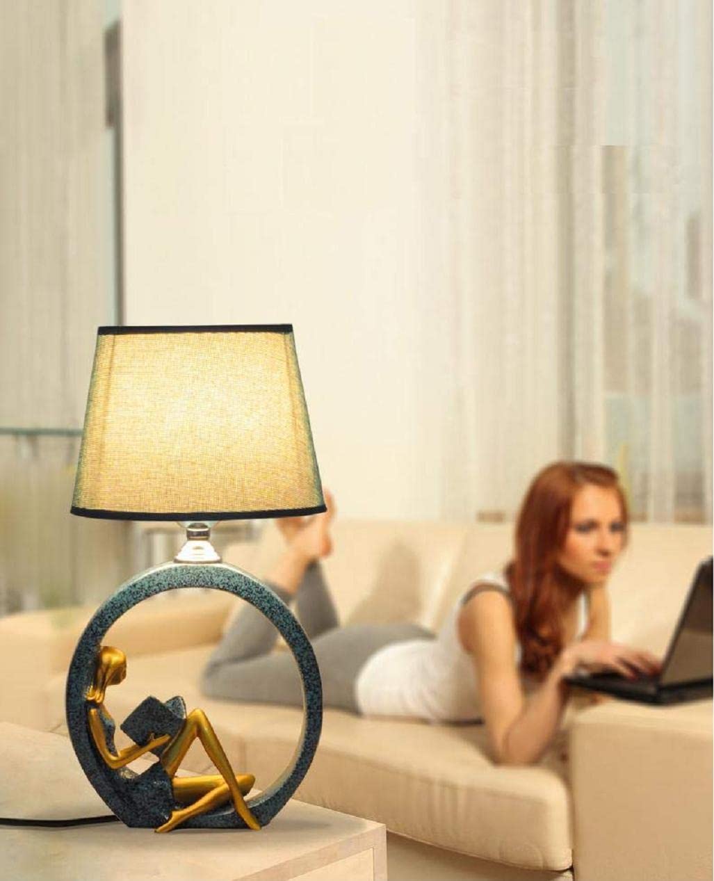 SUPERIORVZND Modern LED Table Lamp with Dimmer - Creative Reading Light for Girls, Romantic Bedroom & Study Desk Lamp, Home Decor for Living Room & Bedside - Perfect for Night Reading, Study Sessions and Cozy Ambiance