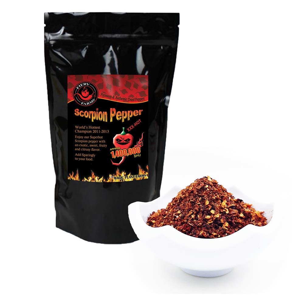 Magic Plant Red Trinidad Scorpion Butch T Pepper Powder - Superhot Ground Chili (800K-1.8M SHU) - Non-GMO, Bulk 1 Lb - Perfect for Spicy Cooking, Hot Sauces & BBQ Rubs