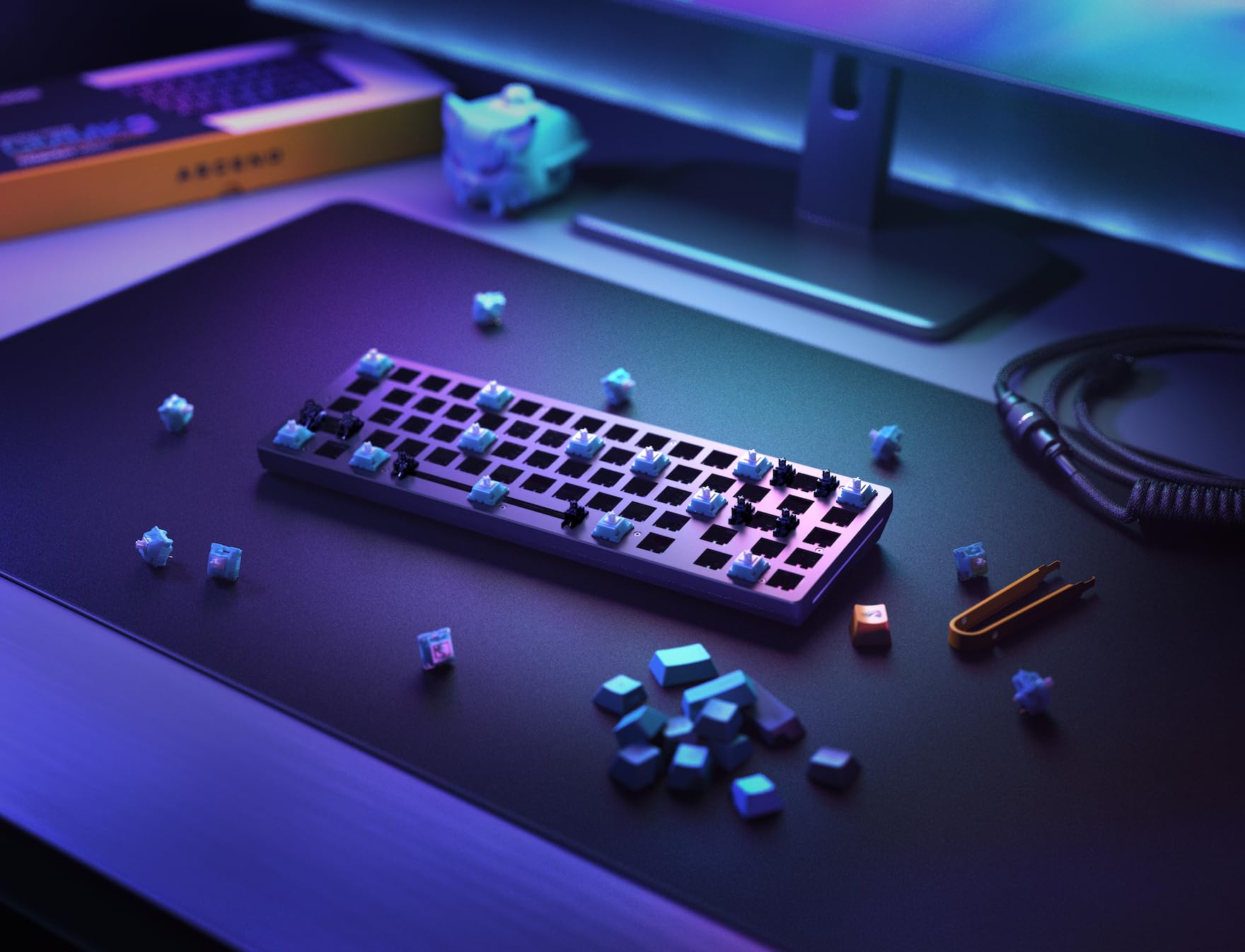 Glorious GMMK 2 Compact 65% Barebones Mechanical Gaming Keyboard - Aluminum Frame, Customizable RGB Backlit, TKL Layout (ISO/ANSI) - Black - Perfect for Esports, Streaming & Office Work