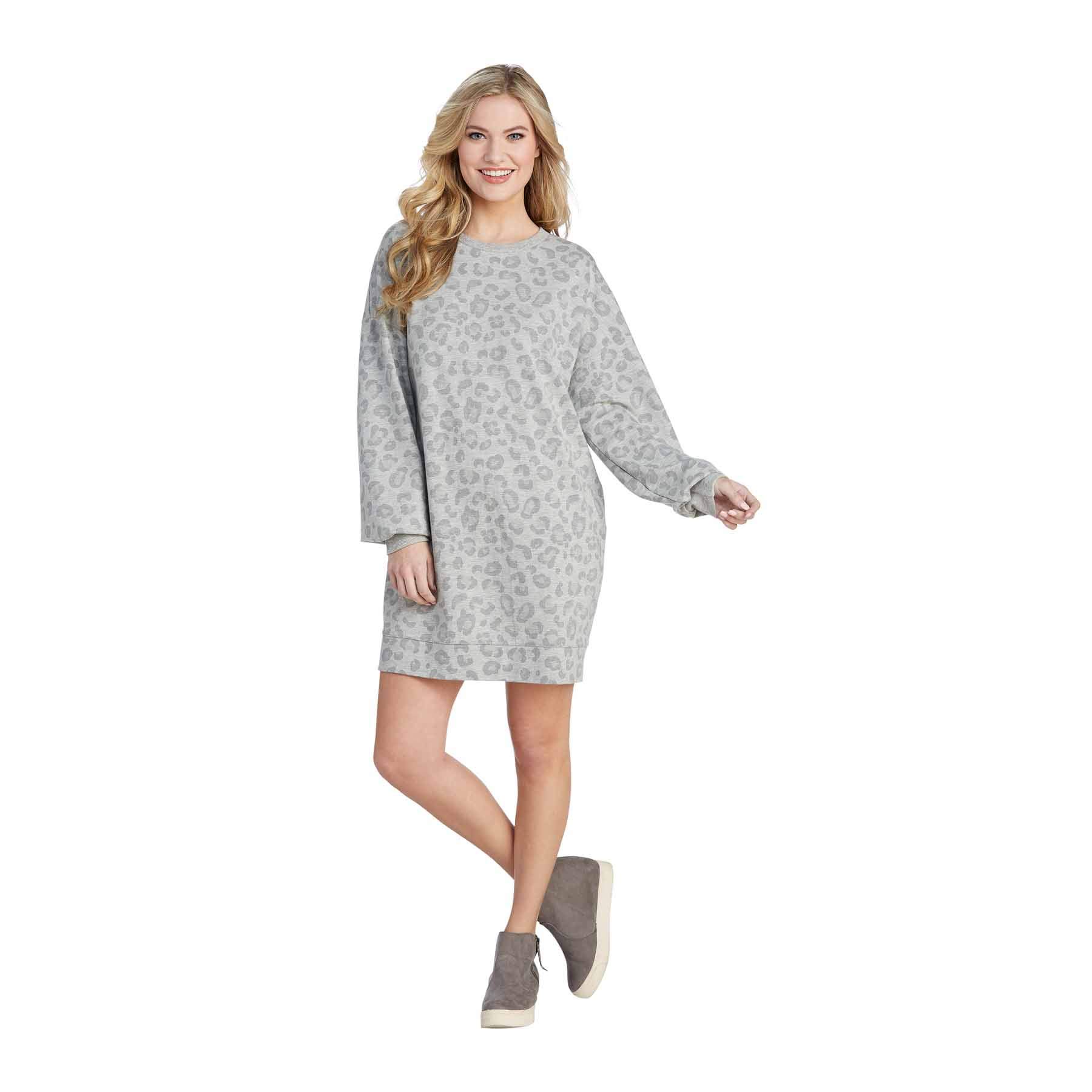 Mud Pie Women's Wesley Long Sleeve Sweatshirt Dress - Cozy Pullover Tunic for Casual Wear, Lounge & Fall Outfits