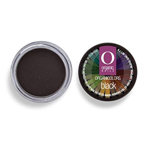 Organic Nails Acrylic Nail Powder - ORGANICOLORS (Black) | Professional Salon Quality | Perfect for Nail Art, Manicures & DIY Home Nail Designs