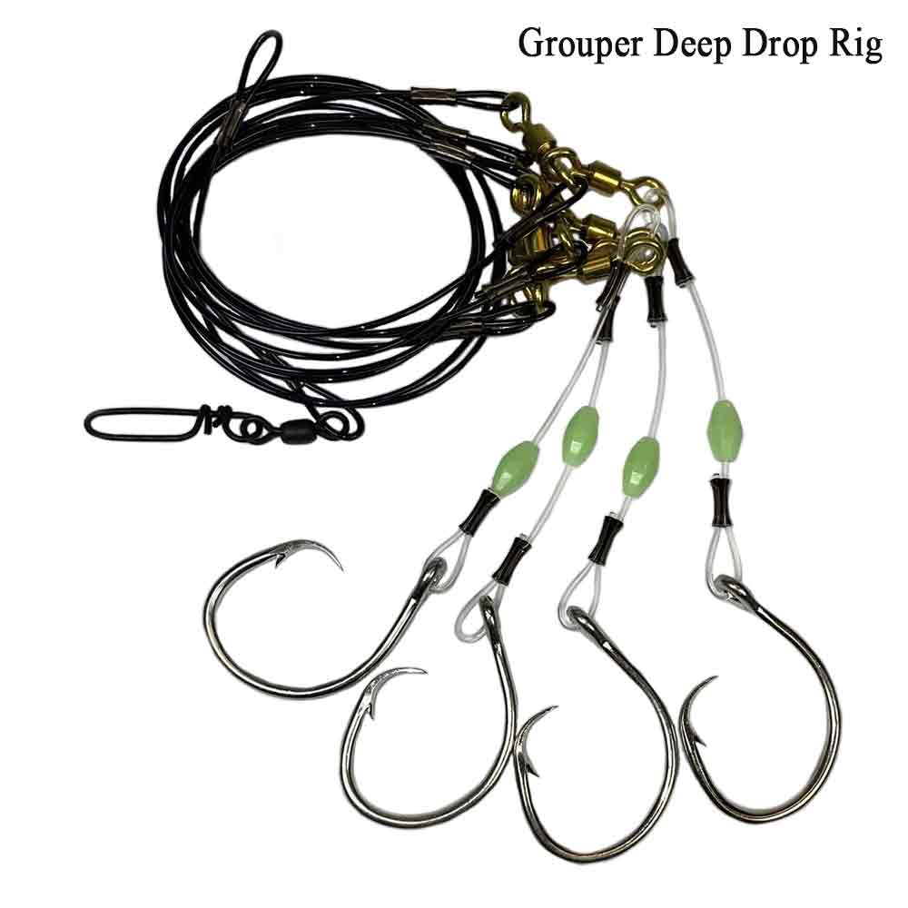 Capt. Harry's 5 Hook Deep Dropping Rigs - Premium Saltwater Fishing Gear for Offshore & Deep Sea Fishing - Perfect for Tuna, Grouper & Snapper