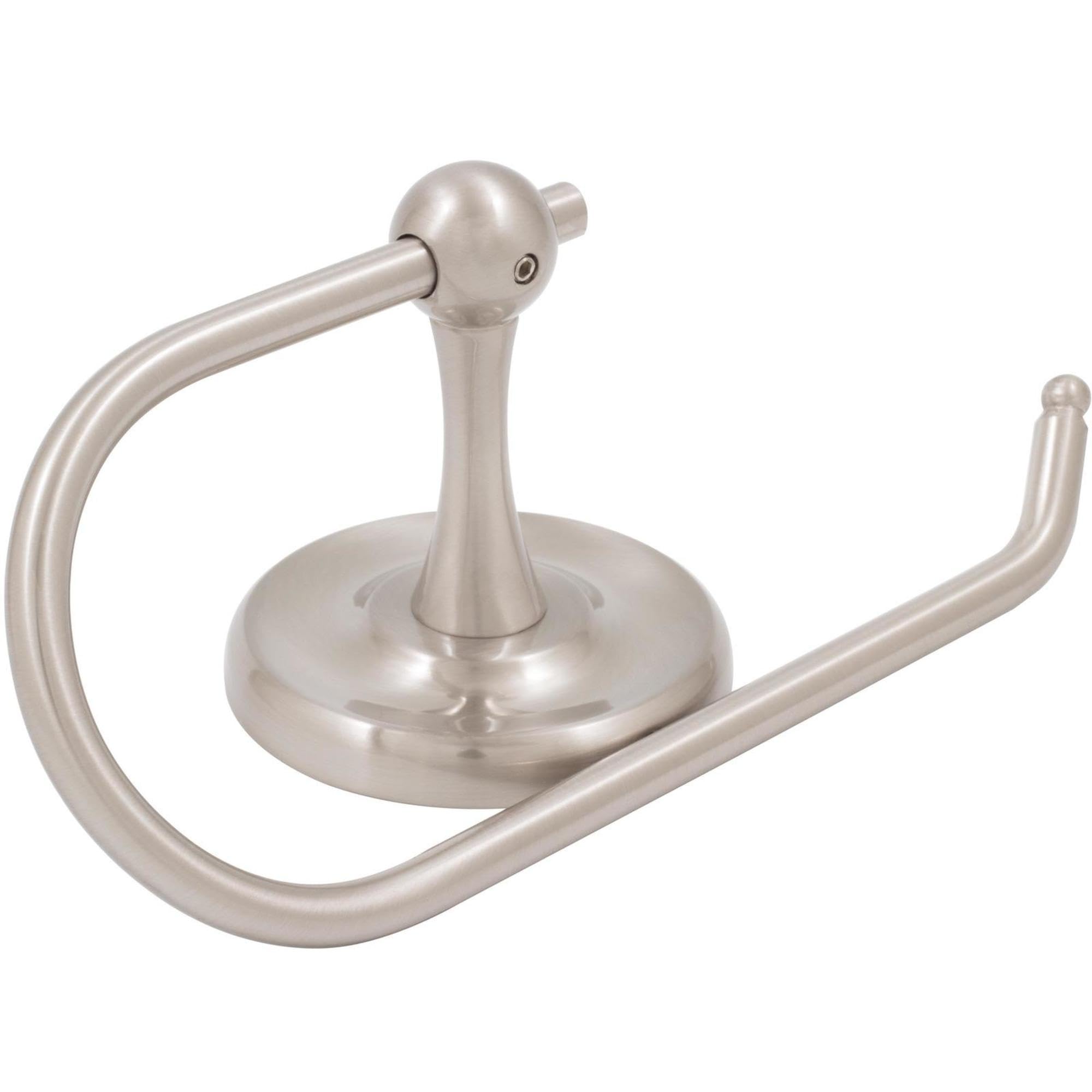 Stone Harbor Hardware European Style Paper Holder in Satin Nickel - Elegant Bathroom & Office Organizer for Toilet Paper, Towels, and Magazines