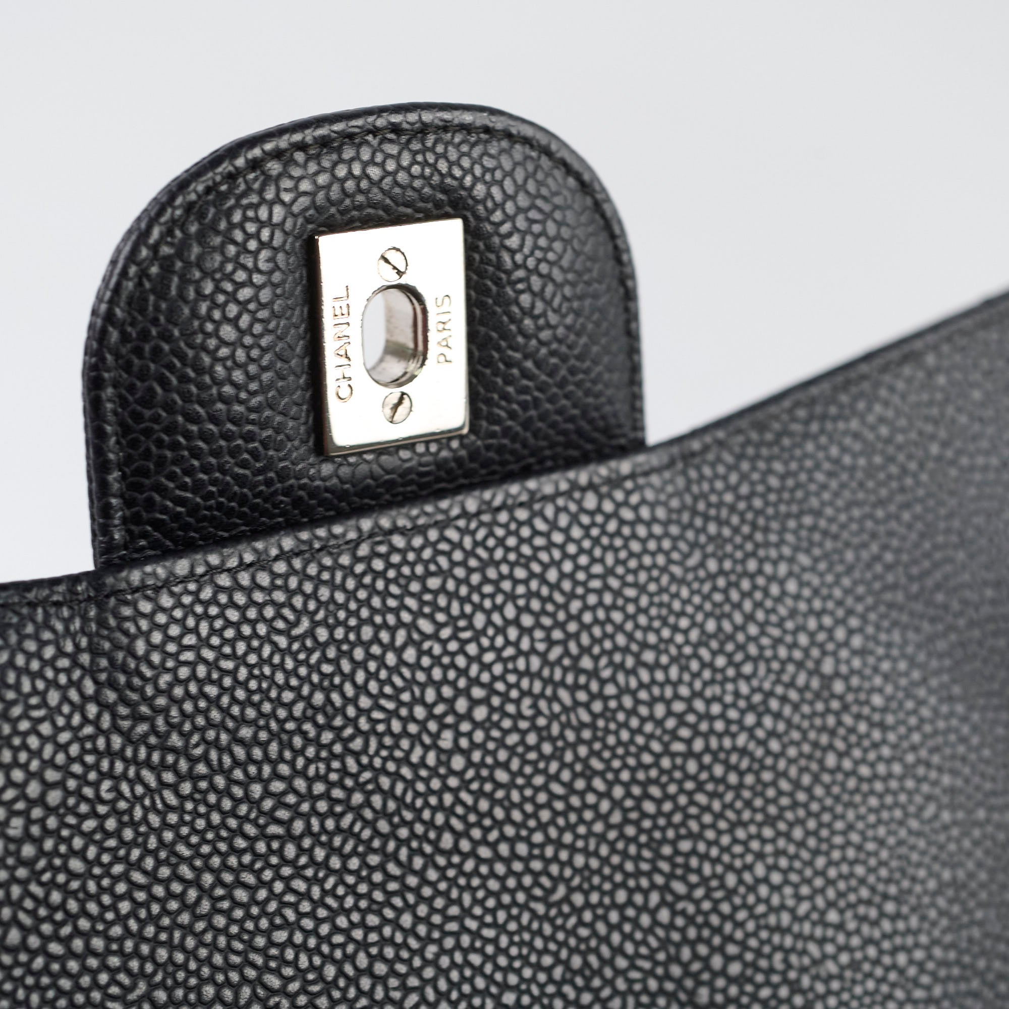 Chanel Maxi Single Flap Bag in Black Caviar Leather with Silver Hardware - Luxury Designer Handbag for Women, Perfect for Evening Events & Special Occasions