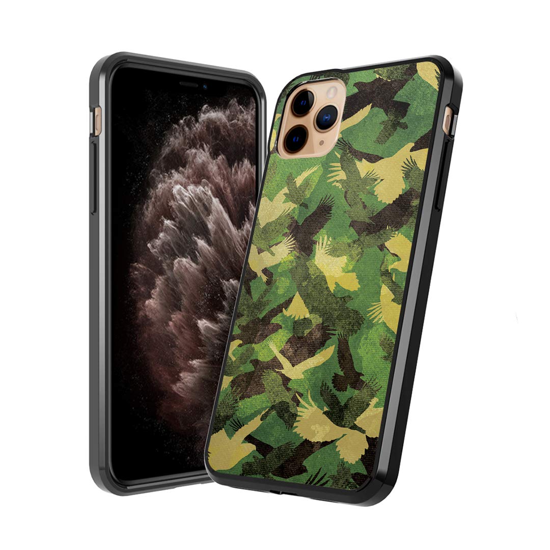 Moriko Cute Fusion Gel Case for iPhone 11 Pro - Anti-Scratch Slim Soft Grip Protective Cover (Brown Bird Camo) | Perfect for Everyday Use, Travel & Outdoor Activities